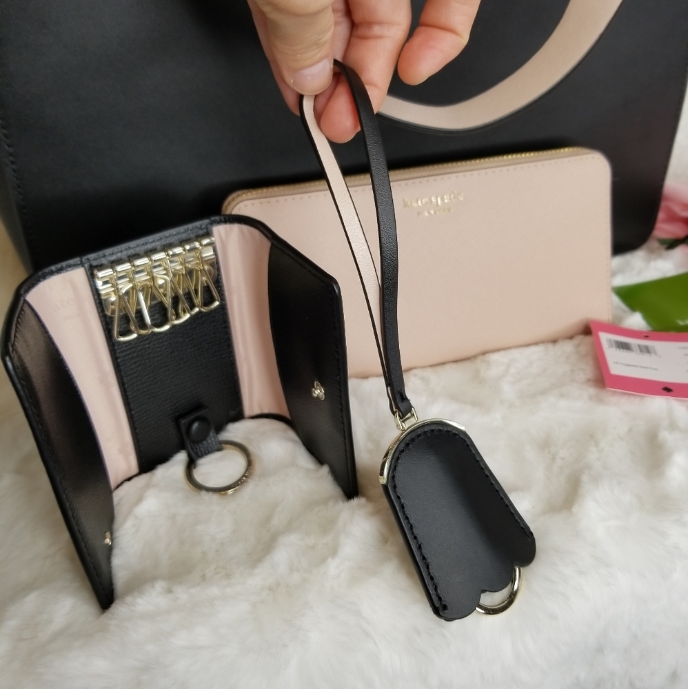 kate spade 3.PCS SET LARGE BAG WALLET KEYCHAIN - Picture 9 of 12